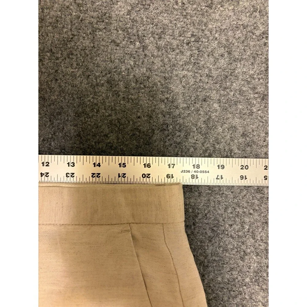 Alfani 34/32 Linen Rayon Blend Pants Beige Flat Front Made Egypt